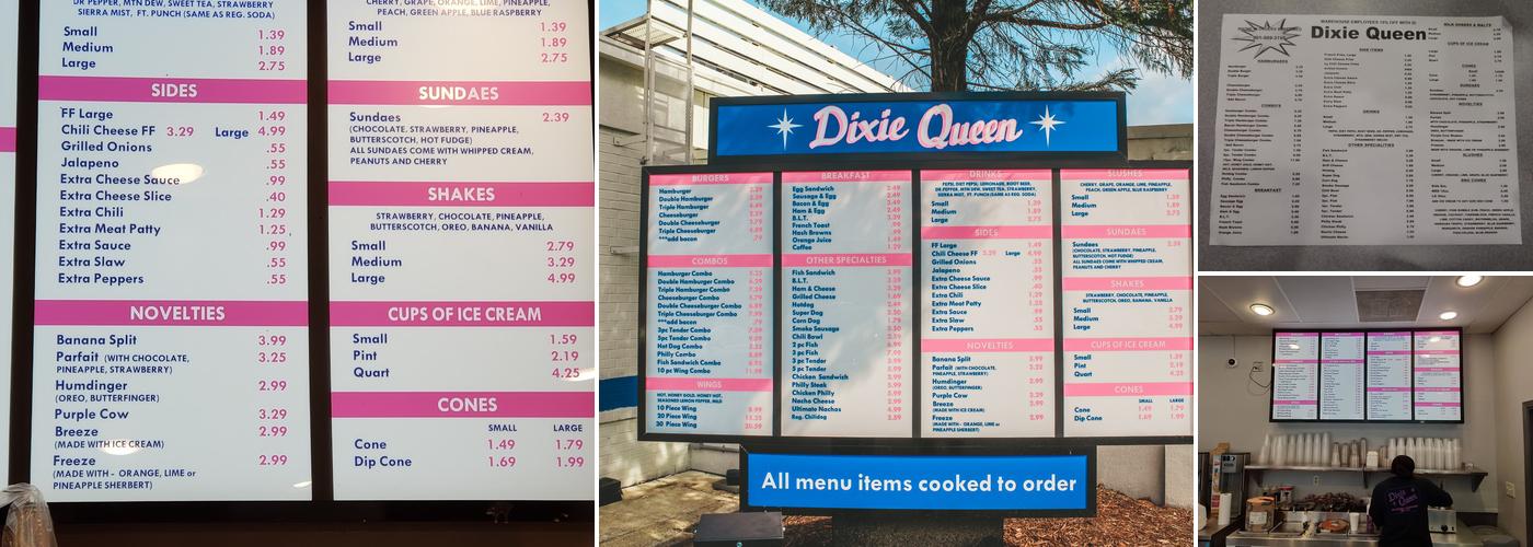 Dixie Queen Menu