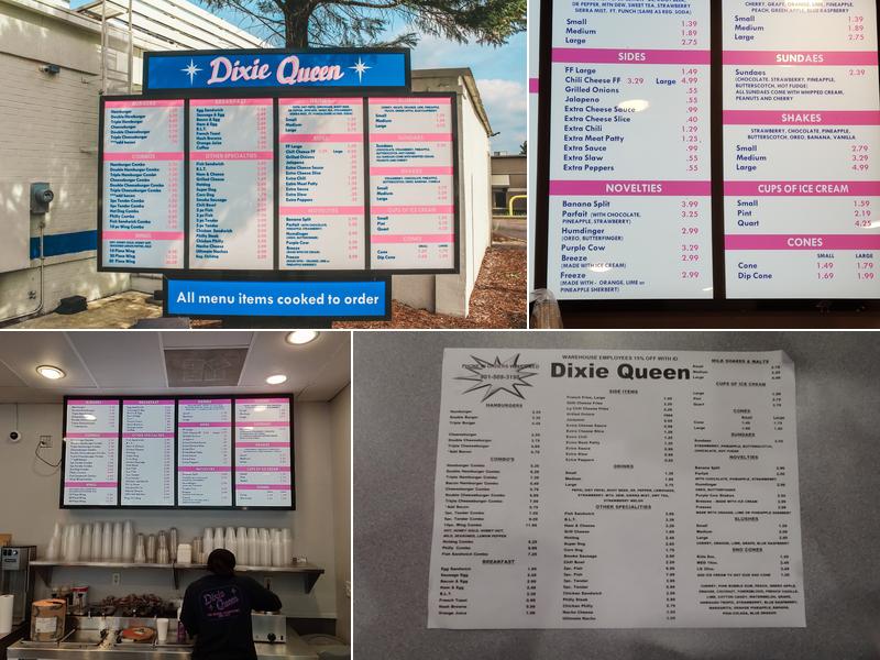 Dixie Queen Menu