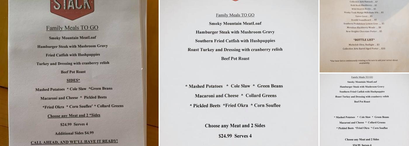 Stack Southern Bistro Menu
