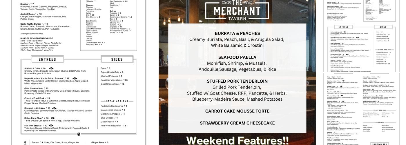 The Merchant Tavern Menu