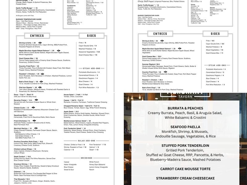 The Merchant Tavern Menu