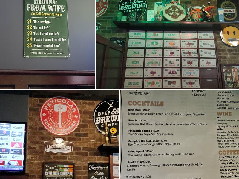 The Crafty Irishman Menu