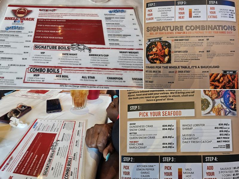 Shell Shack Menu