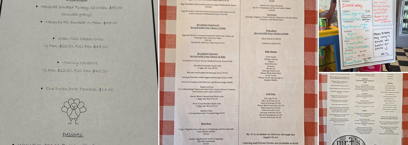 Mr T's Grocery & Deli Menu