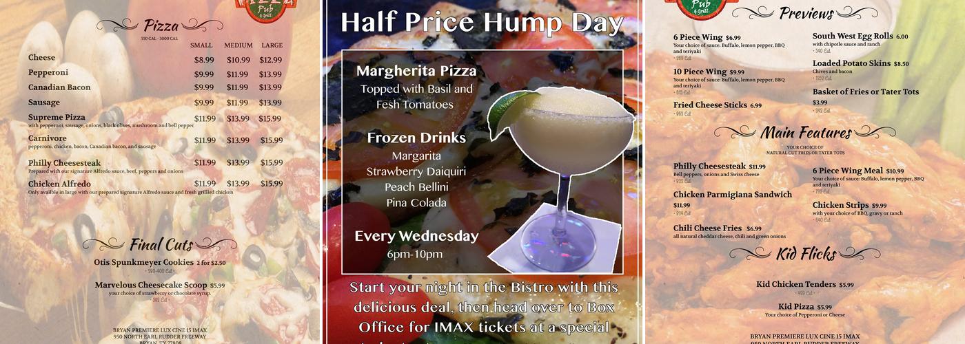 Backstage Bistro Menu