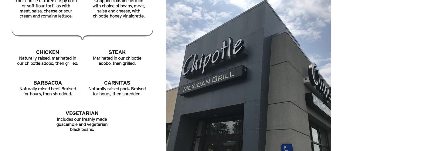 Chipotle Mexican Grill Menu