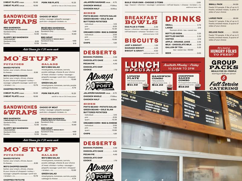 Smokey Mo's BBQ Menu