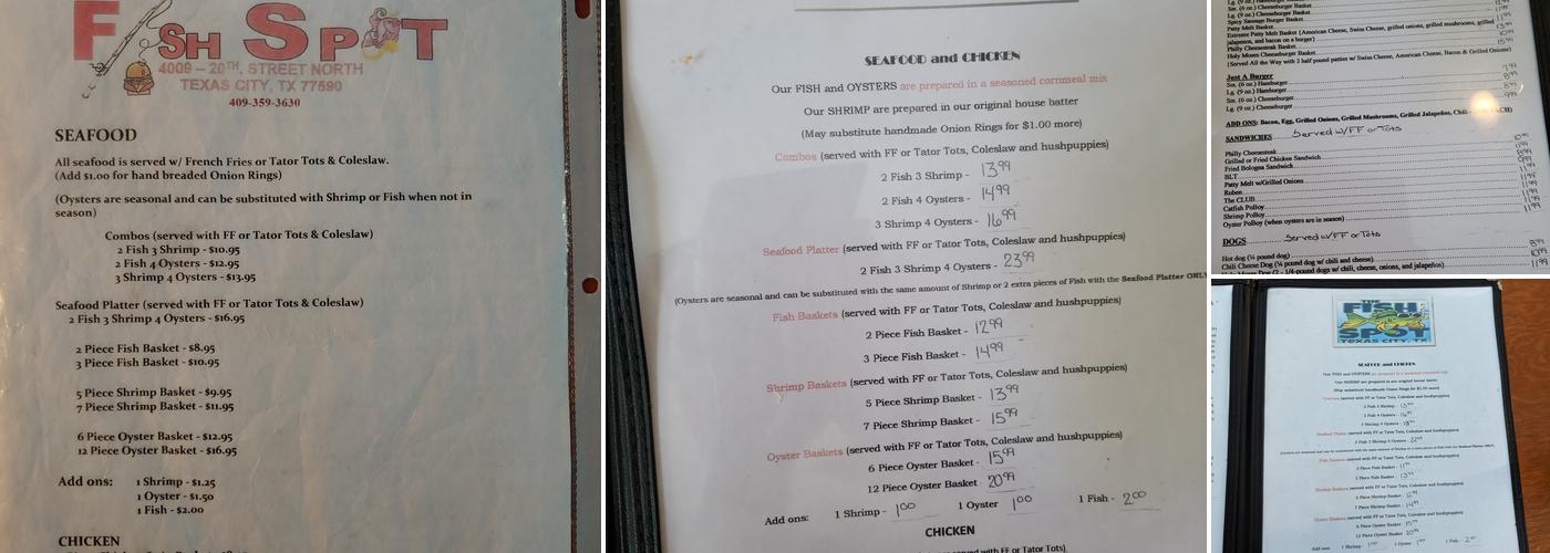 Fish Spot Menu