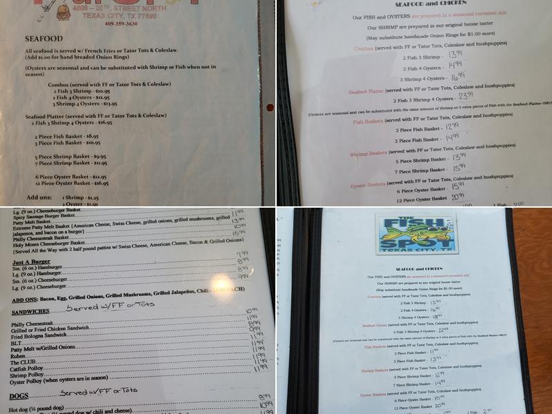 Fish Spot Menu