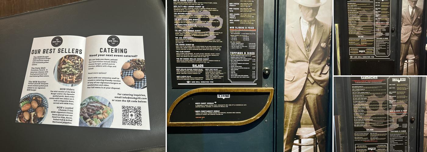 MOB Grill Menu