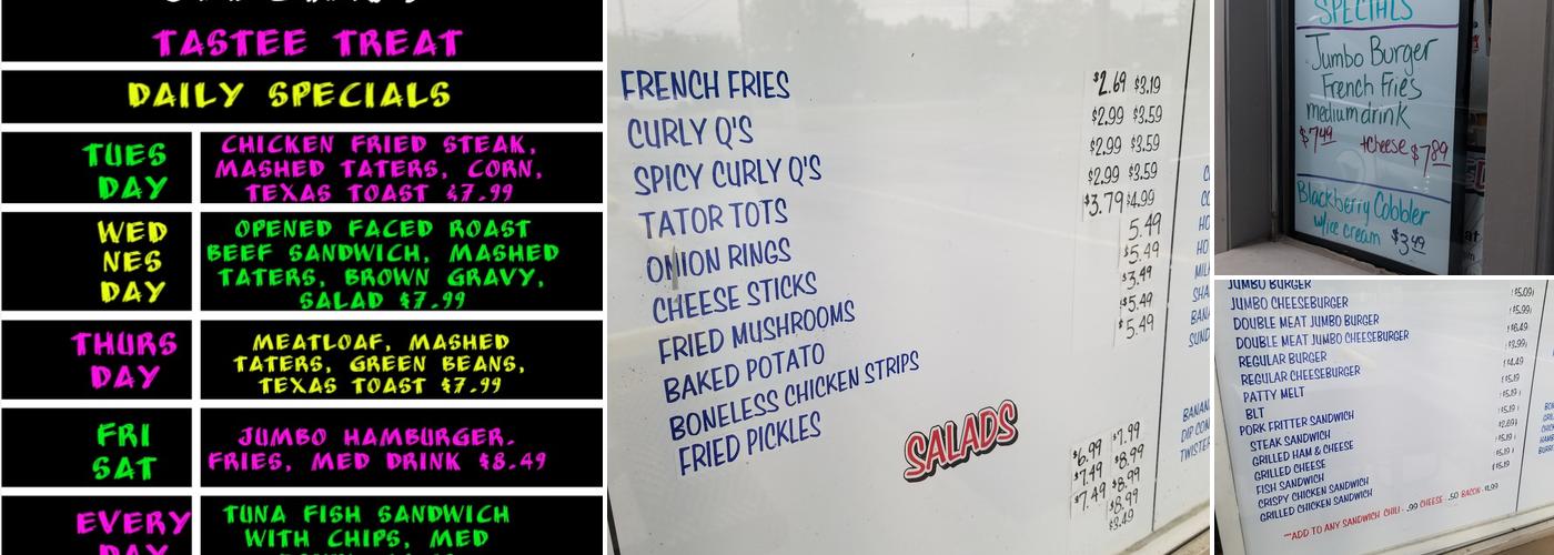 Tastee Treat Menu