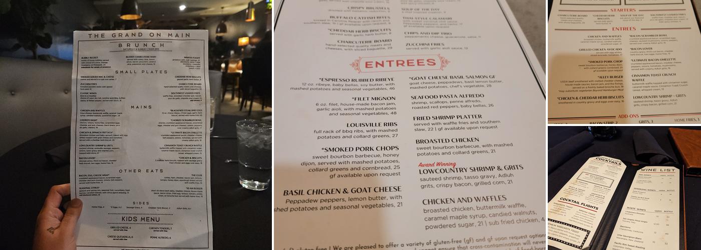 The Grand on Main Menu