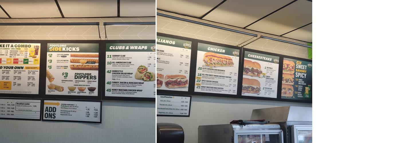 Subway Menu
