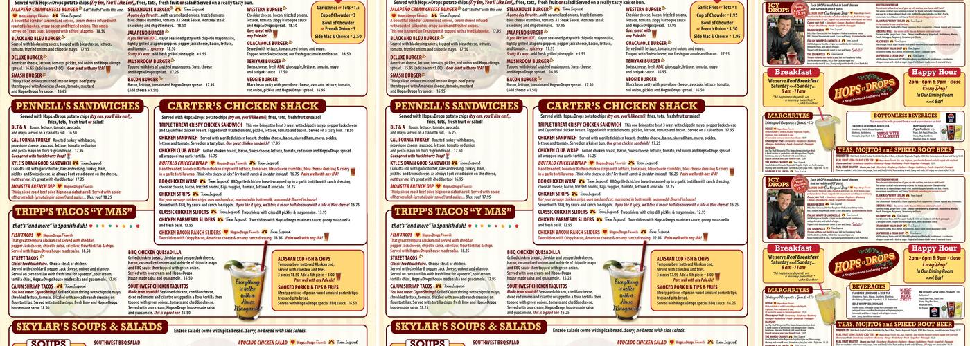 Hops n Drops Menu