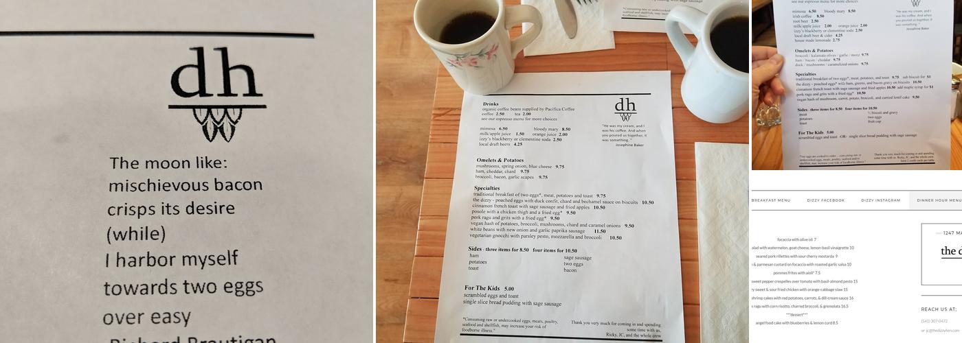 The Dizzy Hen Menu