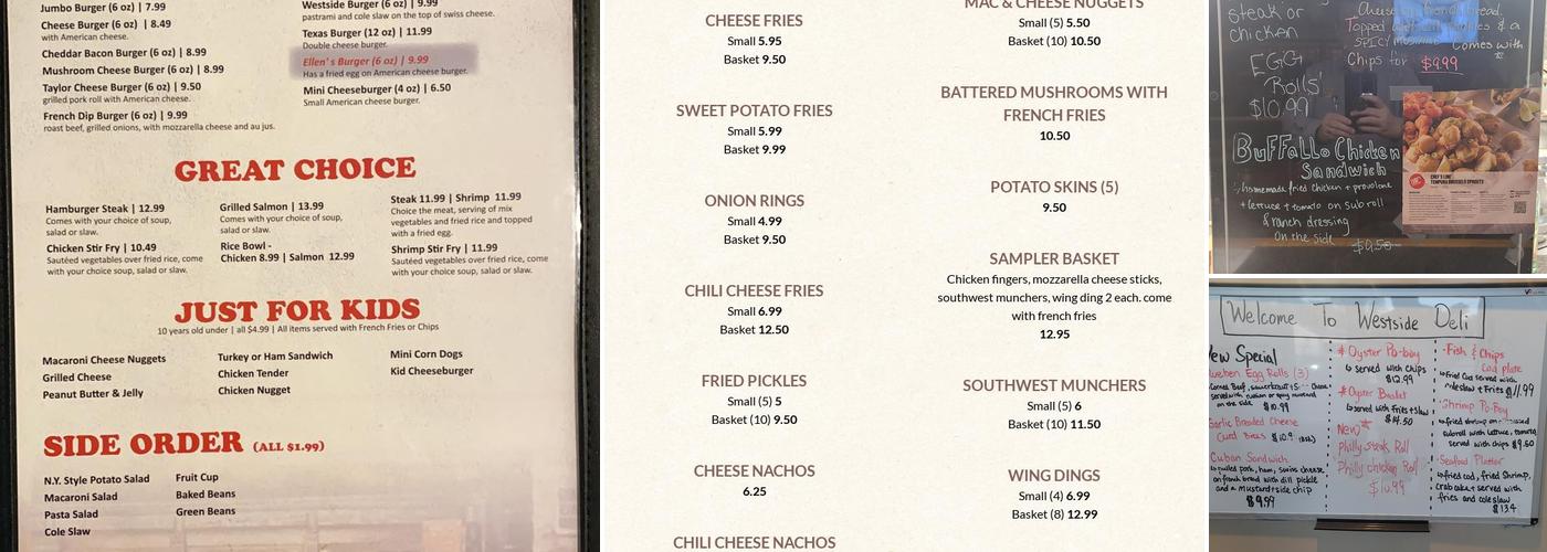 Westside Deli Menu