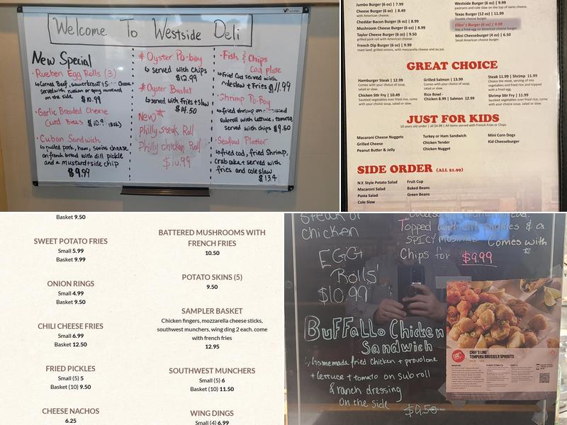 Westside Deli Menu