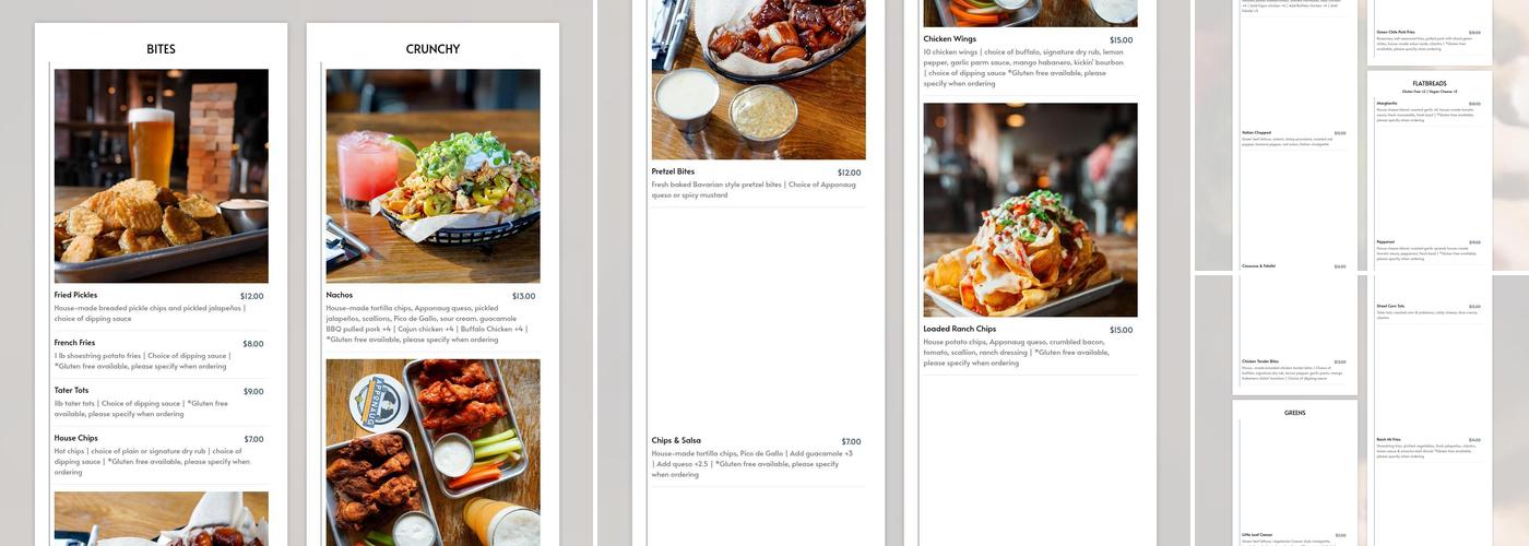 Apponaug Brewing Company Menu