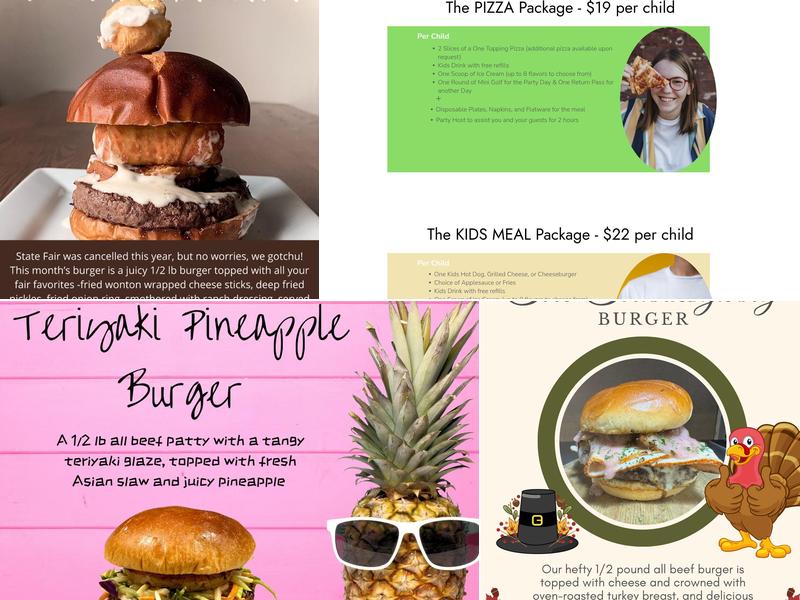 Mulligan's Mini Golf & Driving Range Menu