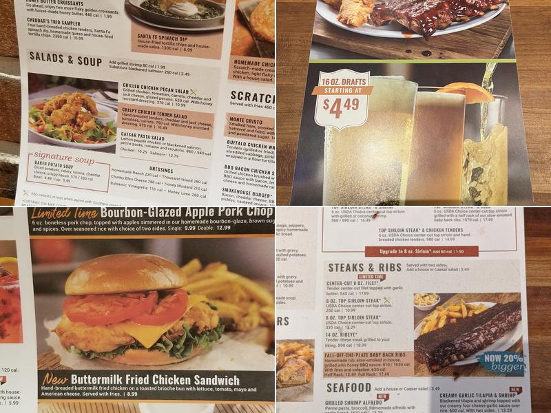 Cheddar's Scratch Kitchen Menu