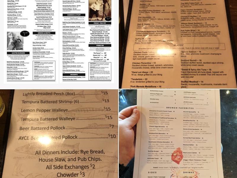 Chester V's Menu