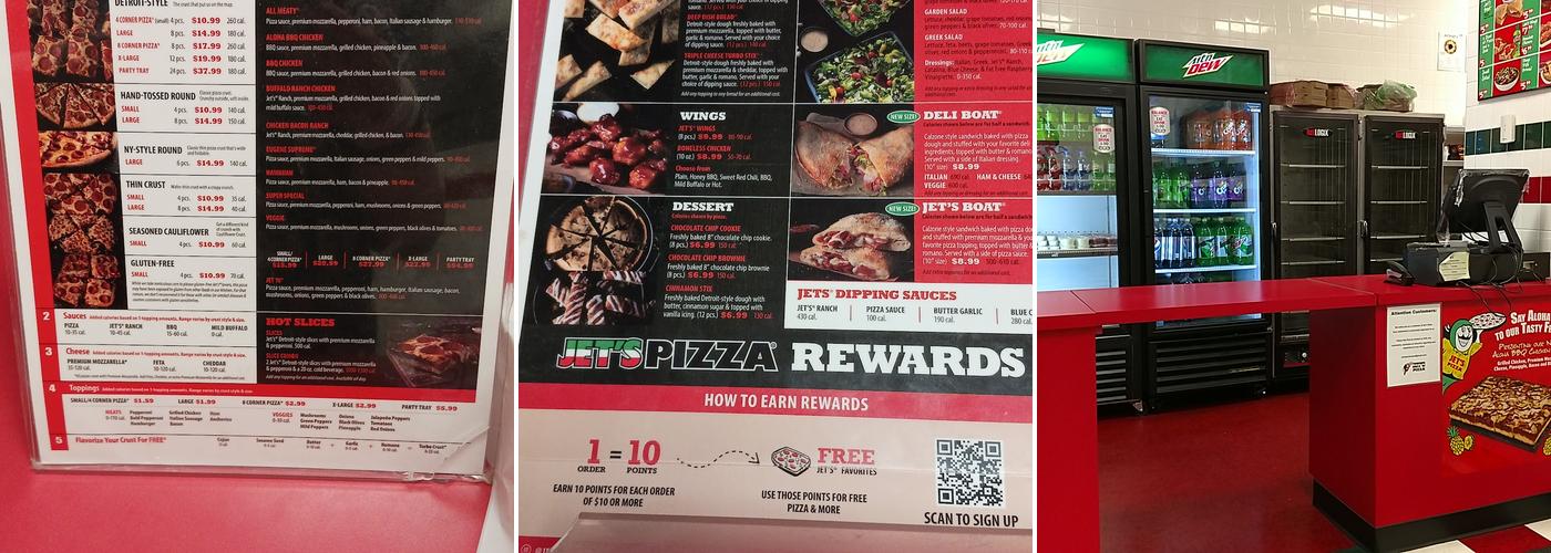 Jet's Pizza Menu