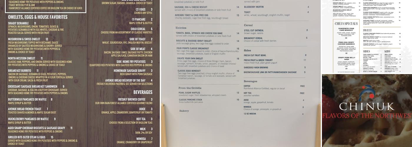 Chinuk Restaurant Menu