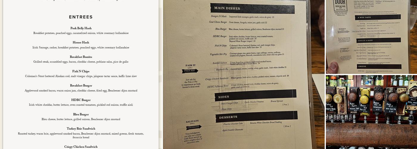 Half Door Brewing Co. Menu