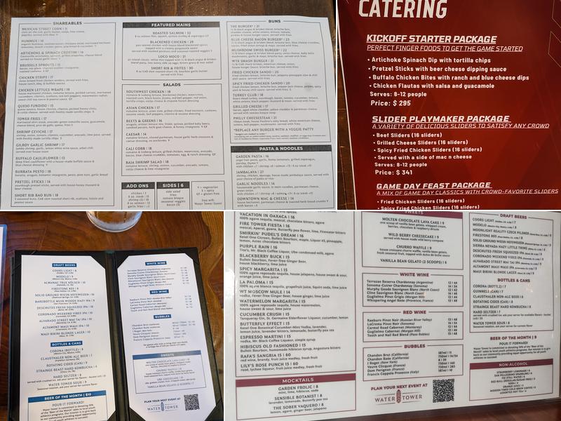 Water Tower Kitchen Menu