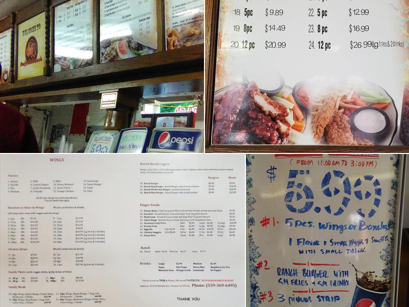Buffalo Ranch Wings & Things Menu