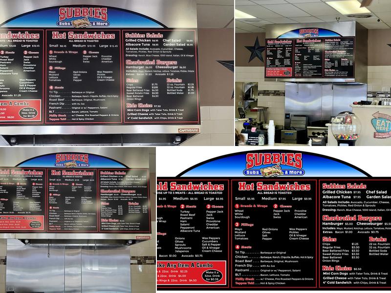Subbies Subs & More Menu