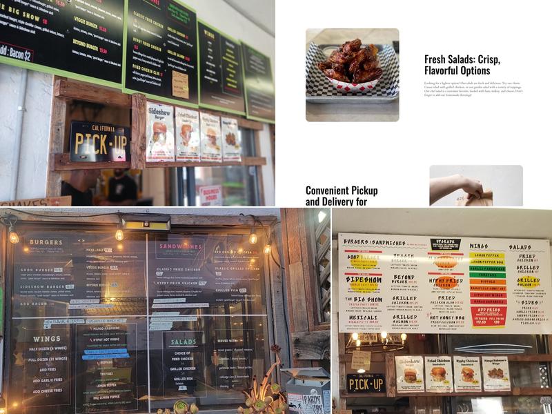 Sideshow Kitchen Menu