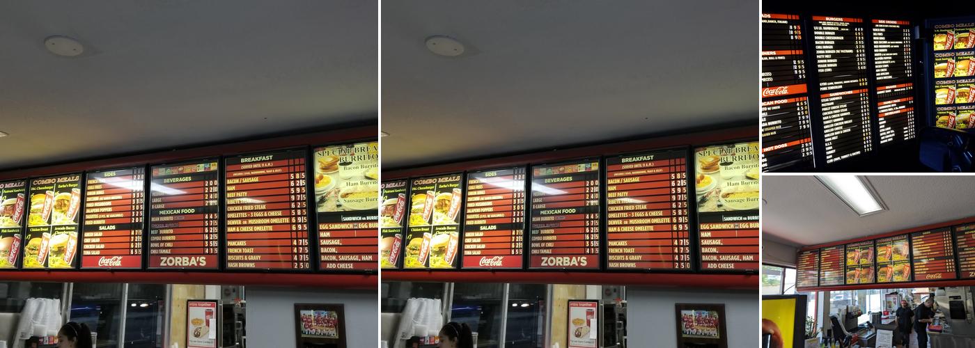 Zorba's Express Menu