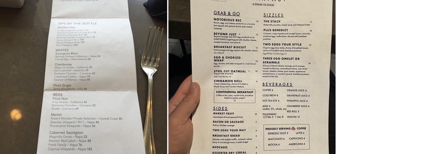 PLUS Cafe Menu