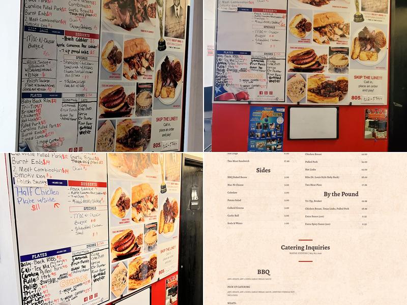 It's In the Sauce BBQ Menu