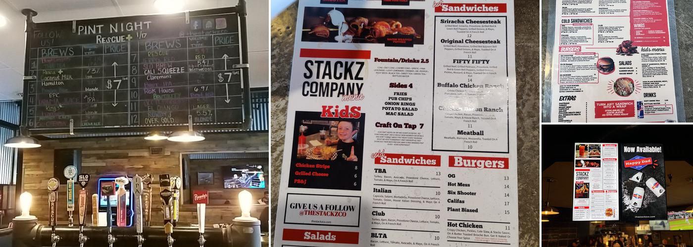 The Stackz Co. Menu