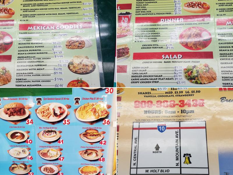 Liberty Bell Menu