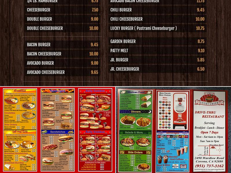 Lucky Greek Menu