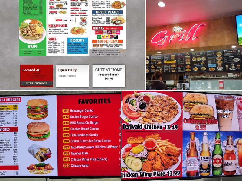The Grill Menu