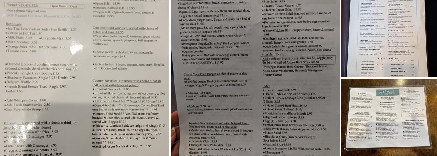 Sherry's Kitchen Menu