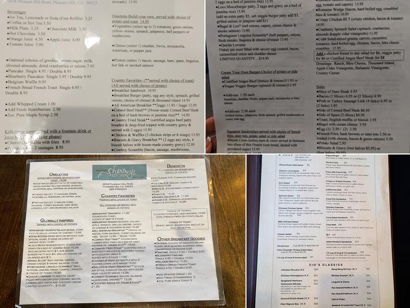 Sherry's Kitchen Menu