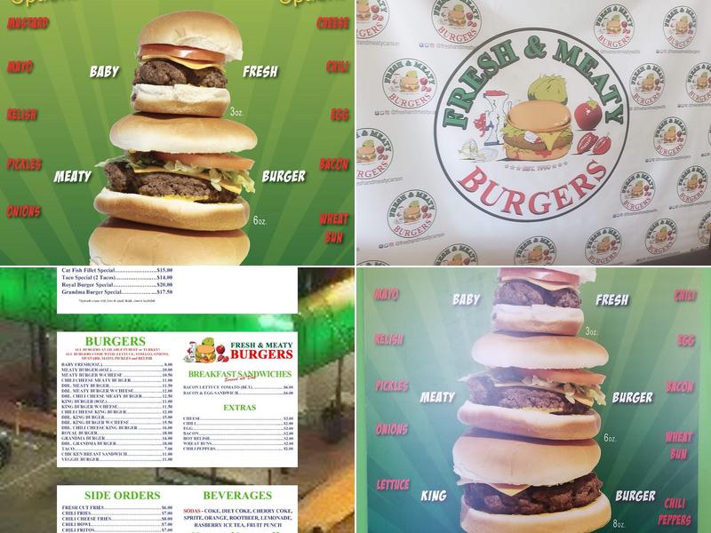 Fresh and Meaty Burgers Carson, Inc. Menu