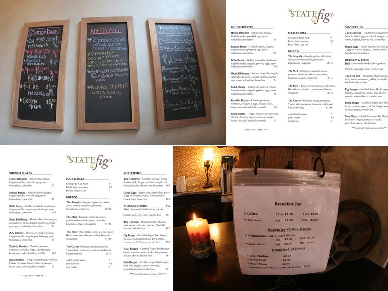State & Fig Menu