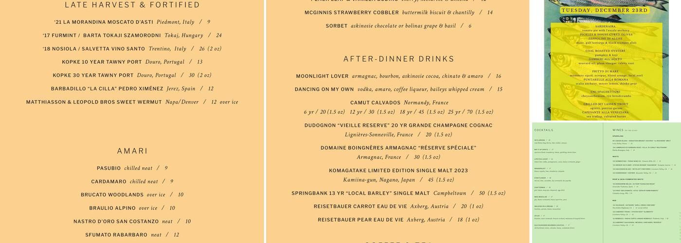 Range Life Menu