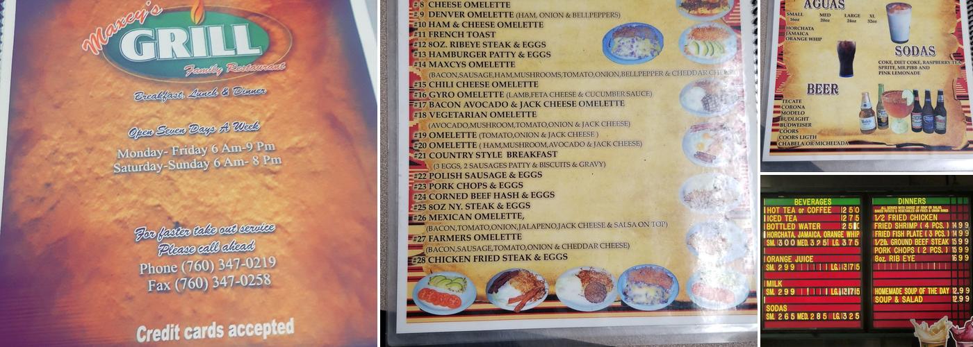 Maxcy's Grill Menu