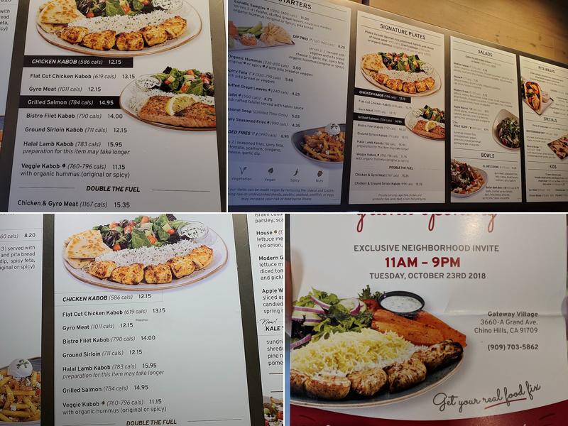 Luna Grill Chino Hills Menu