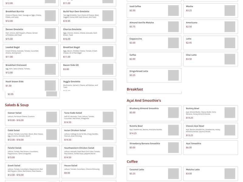 Bay City Bistro Menu