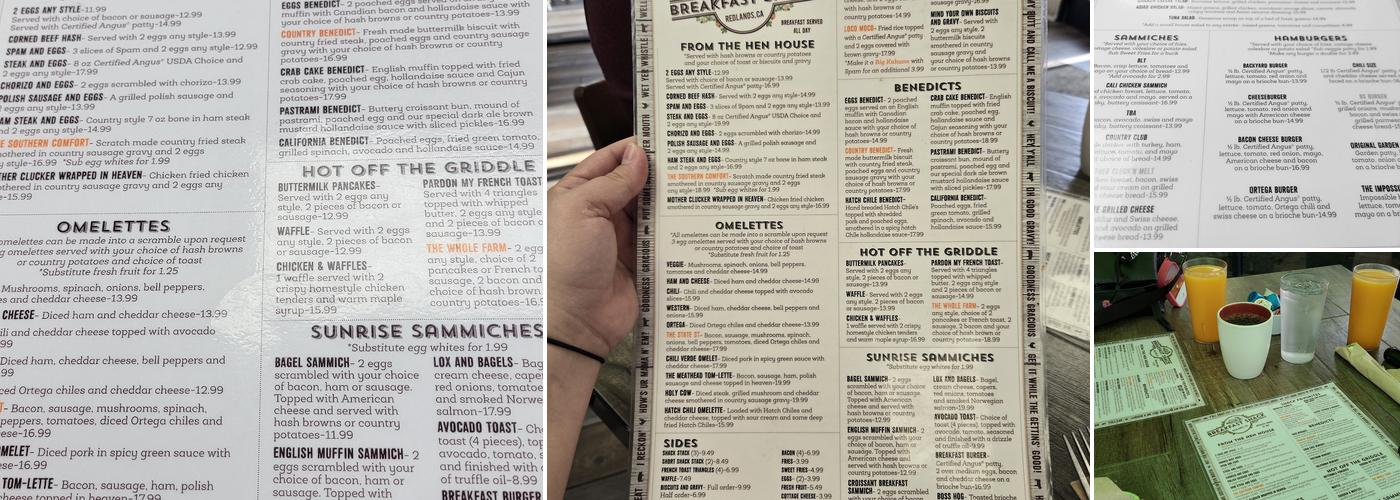 Breakfast Shack Menu