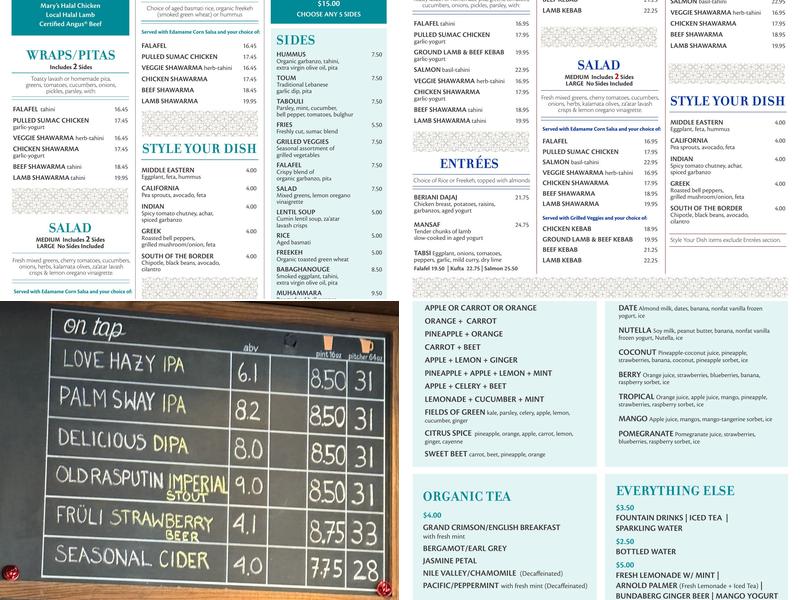 Dish n' Dash Menu