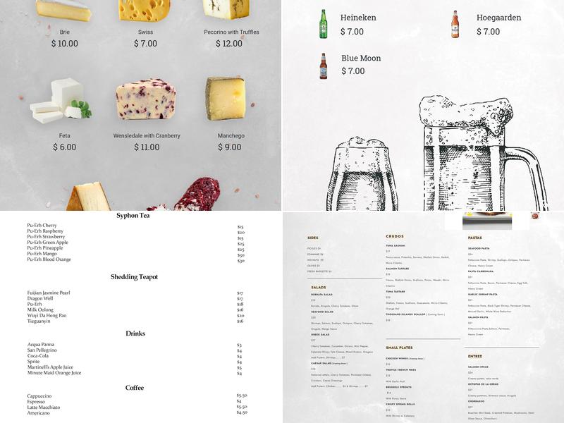 Flame House Lounge Menu